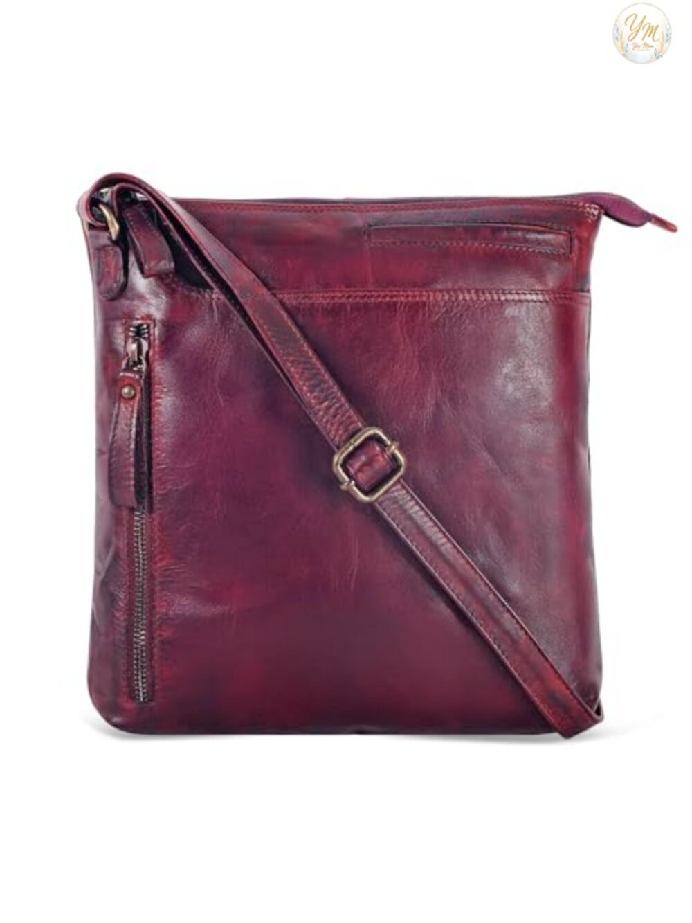 Genuine Leather Crossbody Bag for Women Adjustable Strap Medium Handbag